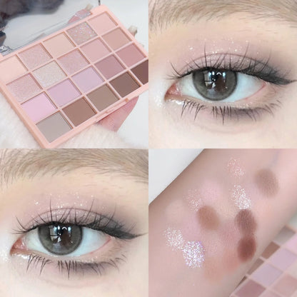 20 Shades Korean Low Saturation Matte Eyeshadow Palette Waterproof Long-lasting Daily Makeup