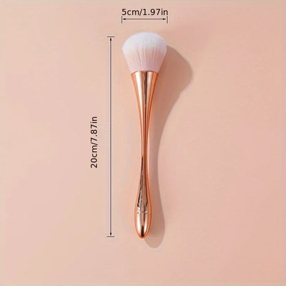 Rose Gold Fan Makeup Brush – Soft Highlight & Blush Brush