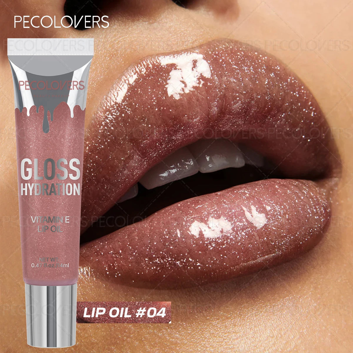 Shiny Moisturizing Lip Gloss,Moisturizing Lip Gloss,Liquid Lip Color, Water-Resistant