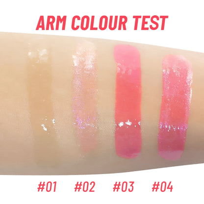 4 Color Clear Warm Change Pearl Lip Oil Moisturizing Nourishing Lip Gloss Lighten Lip Lines Lip Plumping Honey