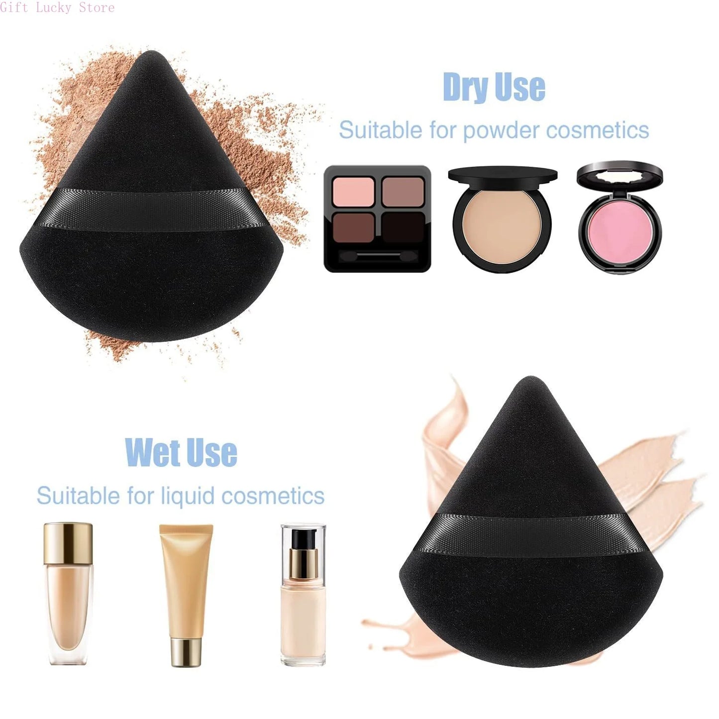 Powder Puff Face Makeup Sponge Cosmetics Soft Cotton Face Powder Puff  Washable Velvet Makeup Puff Tools