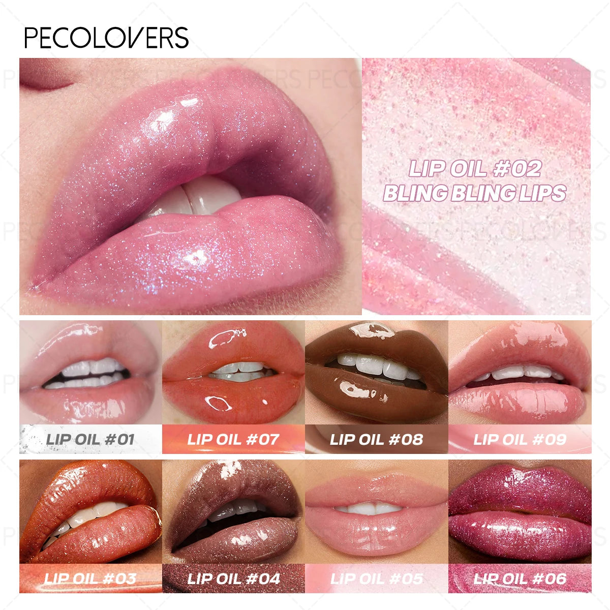 Shiny Moisturizing Lip Gloss,Moisturizing Lip Gloss,Liquid Lip Color, Water-Resistant