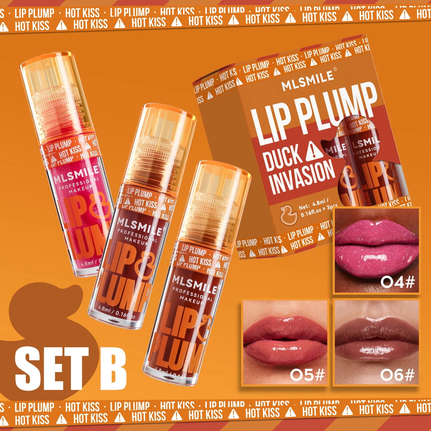 3pcs Duck Mouth Lip Gloss Set