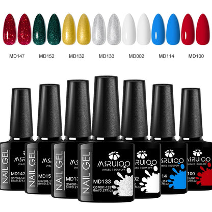 7pc Nail Gel Polish Set – Long-Lasting DIY Manicure Kit