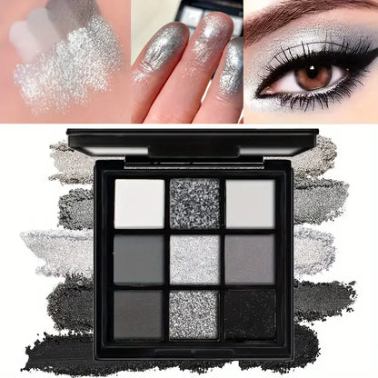 Smoky 9-Color Eyeshadow Palette – Dark & Versatile