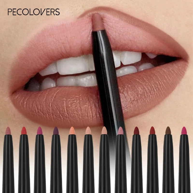 Waterproof Matte Lipliner – Long-Lasting Red Lip Pencil