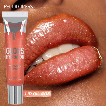 Shiny Moisturizing Lip Gloss,Moisturizing Lip Gloss,Liquid Lip Color, Water-Resistant