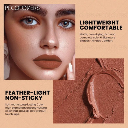 1pcs Multi-color Lipstick, Brown Lip Gloss, Waterproof and Long-lasting, Full and Charming Lips, Lip Cosmetics