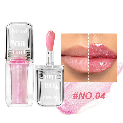 4 Color Clear Warm Change Pearl Lip Oil Moisturizing Nourishing Lip Gloss Lighten Lip Lines Lip Plumping Honey