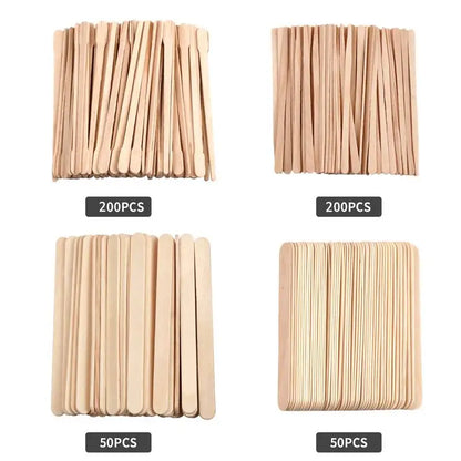 500PCS Woman Wooden Hair Removal Stick Disposable Depilation Spatula Wax Sticks Wood Face Eyebrows Waxing Spatula Beauty Tool