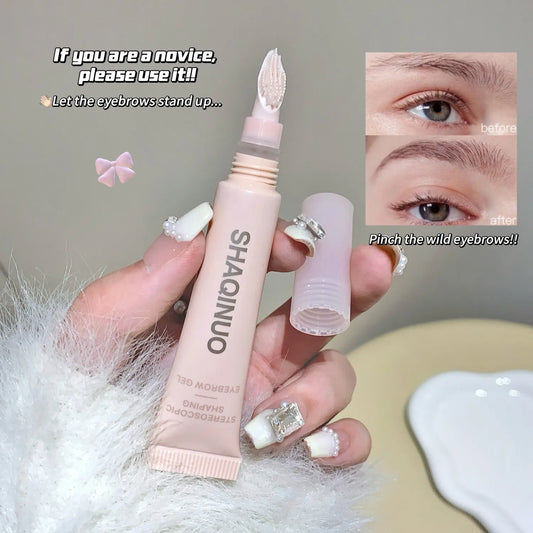 3D Lamination Brow Gel, SHAQINUO Waterproof & Smudge-Proof, Long Lasting Hold, Feathered Eyebrows, Affordable
