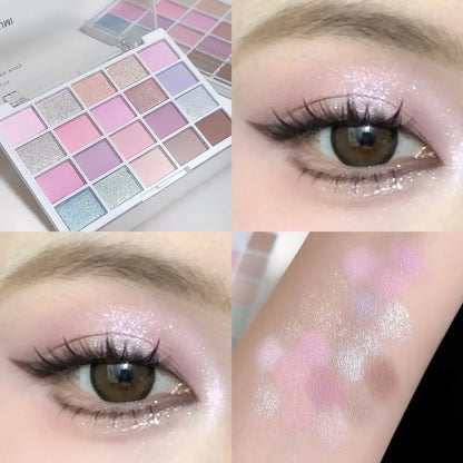 20 Shades Korean Low Saturation Matte Eyeshadow Palette Waterproof Long-lasting Daily Makeup