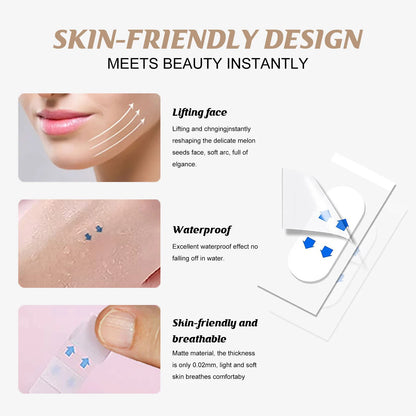 V-Shaped Face Lift Patches – 40/120pcs Invisible Neck & Chin Tapes