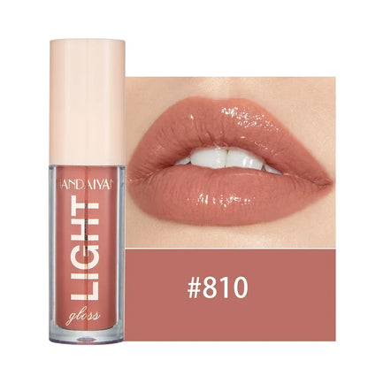 Waterproof Mirror Nude Lip Gloss Long Lasting Moisturizing Colour Rendering Non Sticky Cup Liquid Lipstick Lips Makeup Cosmetics