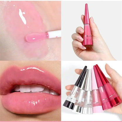 Lip Plumper Oil,Instant Plumping Clear High-Shine Gloss Hydrating Nourishing Volumizing Lip Gloss,Long-Lasting Moisture Makeup