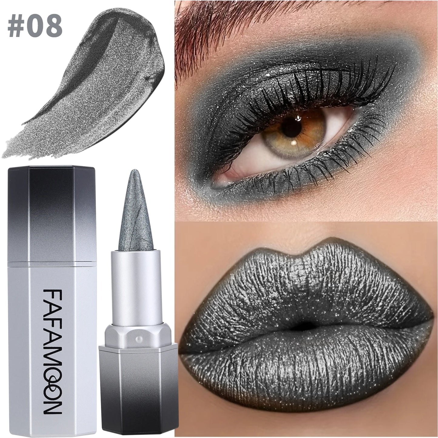 2-in-1 pearl lip gloss waterproof, color rendering, long-lasting luster for daily party use
