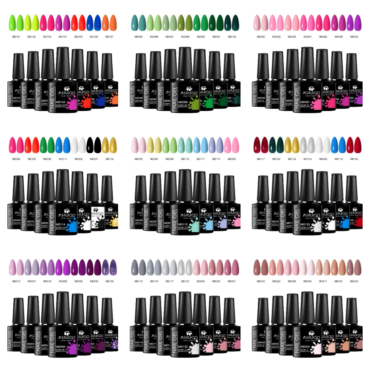 7pc Nail Gel Polish Set – Long-Lasting DIY Manicure Kit