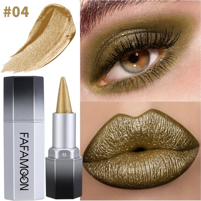 2-in-1 pearl lip gloss waterproof, color rendering, long-lasting luster for daily party use