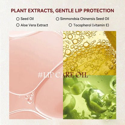Peach Milk Honey Lip Oil Relieves Dryness Moisturizing Lip Gloss Fades Lip Lines Water Light Lips Big Brush Head Cute