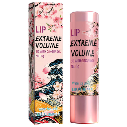Lip Plumper 5g with Ginger Oil & Peptides - Moisturizing Non-Sticky Lip Balm, Smooth & Voluminous Lips