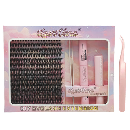DIY Lashes Extension Kit Eyelashes 40D 8-16mm 240PCS Clusters Lash Bond and Seal Makeup Tools for Gluing  Lashes Gluing Glue