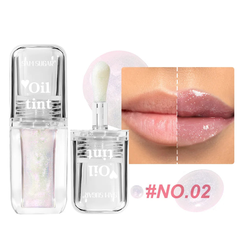 4 Color Clear Warm Change Pearl Lip Oil Moisturizing Nourishing Lip Gloss Lighten Lip Lines Lip Plumping Honey