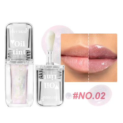 4 Color Clear Warm Change Pearl Lip Oil Moisturizing Nourishing Lip Gloss Lighten Lip Lines Lip Plumping Honey