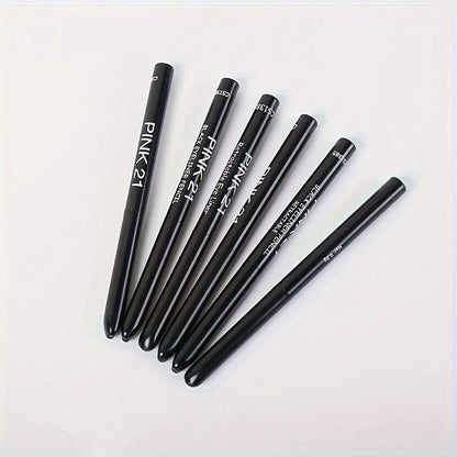 5Pcs Black Eyeliner Gel Pen Waterproof Sweat Proof Smooth Non-Caking Eye Makeup Gift for Cosmetics Enthusiasts