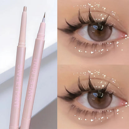 Sweetmint Mulitfuntiona Double Ended Lying Silkworm Pencil Highlighter Makeup Pen Nude Liquid Contour Liner Eye Brightener Stick