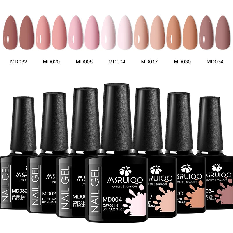 7pc Nail Gel Polish Set – Long-Lasting DIY Manicure Kit