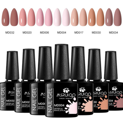 7pc Nail Gel Polish Set – Long-Lasting DIY Manicure Kit