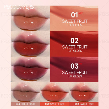 1PC Fruity Flavor of Lip Gloss, Moisturizing, Nourishing, Natural, Watery, Long-lasting, Waterproof, Sweat-proof, Anti-smudge