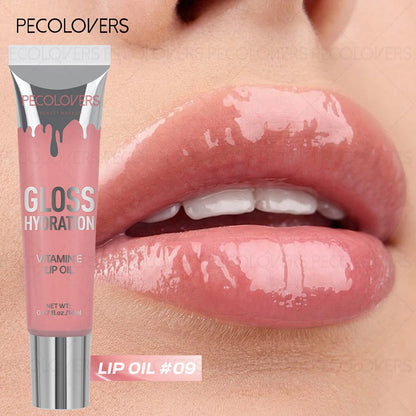 Shiny Moisturizing Lip Gloss,Moisturizing Lip Gloss,Liquid Lip Color, Water-Resistant