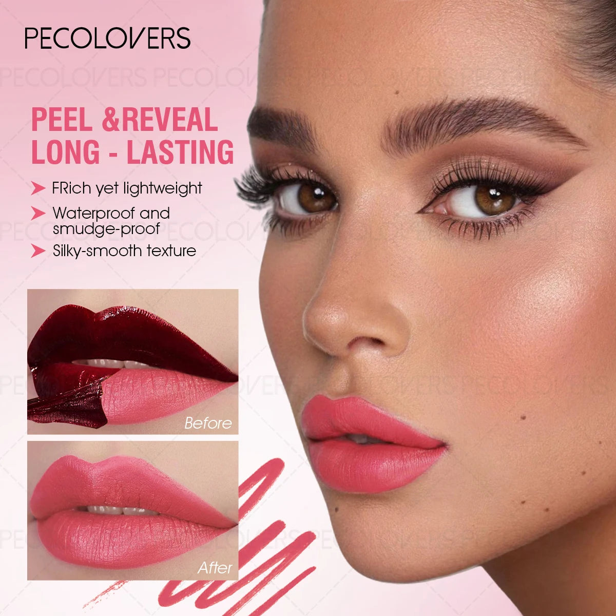 Waterproof Long Lasting Lip Gloss Matte Outline Contour Tattoo Tear Pull LipLiner Peel Off Liquid Lipstick Cosmetic