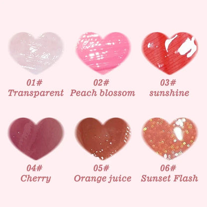 6 Pcs Moisturizing Clear Lip Gloss Oil Set,Liquid Lipstick Mirror Glaze Waterproof Long Lasting Lip Plumper Hydrating Lips Balm