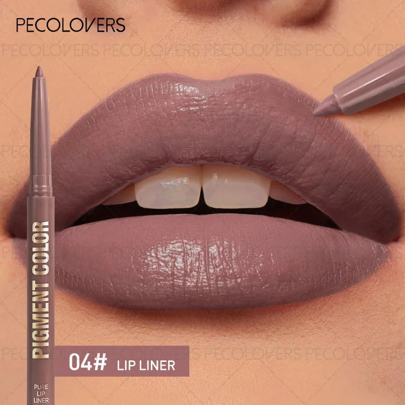 Multi-color Lipstick, Solid Lip Liner, Depicts The Outline of The Lips, Charming and Full Lips, Without Drying, Lip Cosmetics