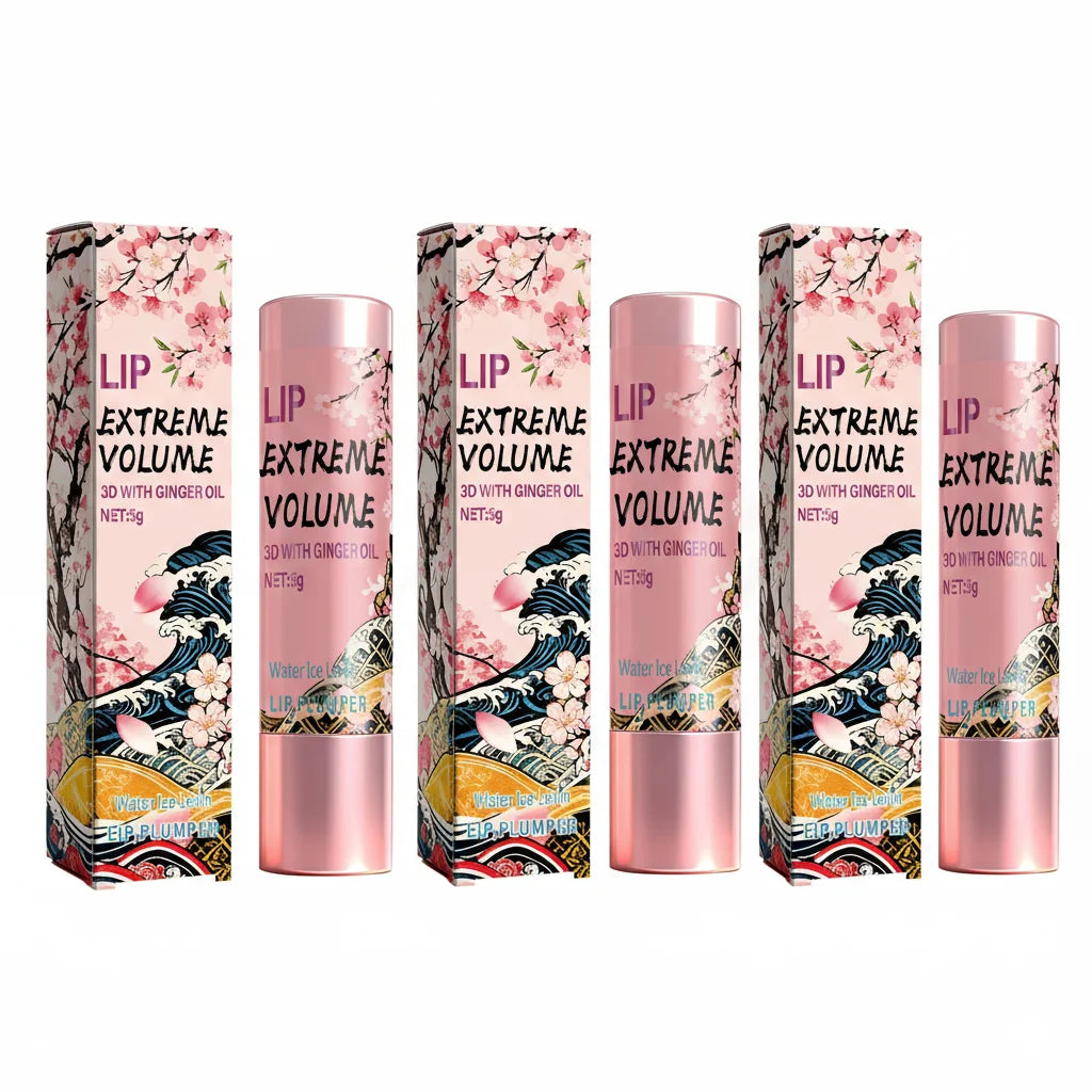 Lip Plumper 5g with Ginger Oil & Peptides - Moisturizing Non-Sticky Lip Balm, Smooth & Voluminous Lips