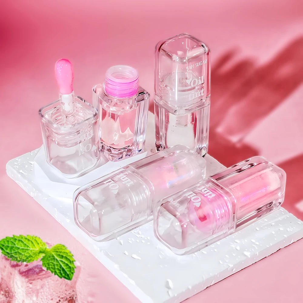 4 Color Clear Warm Change Pearl Lip Oil Moisturizing Nourishing Lip Gloss Lighten Lip Lines Lip Plumping Honey
