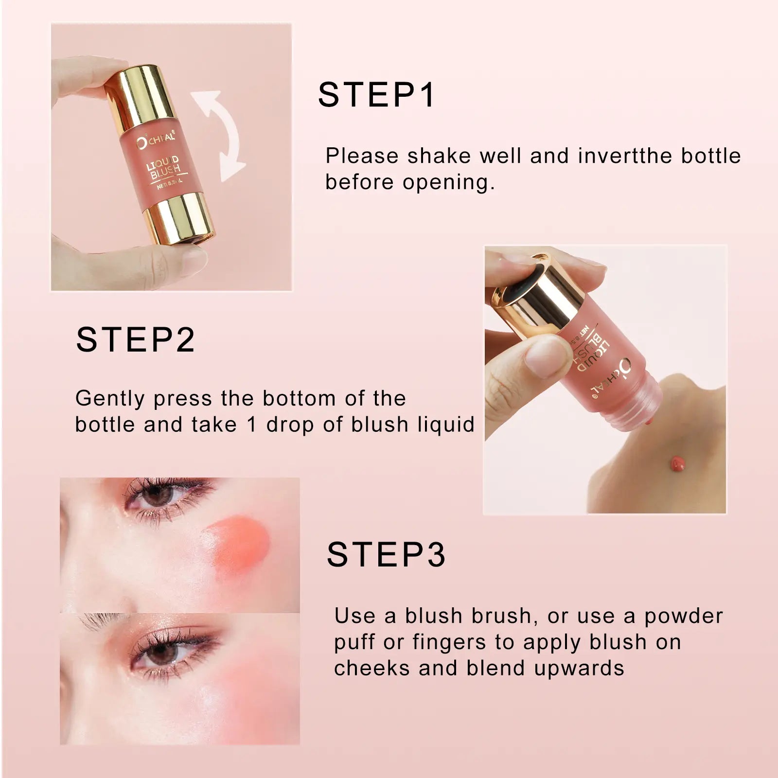 Liquid Blush and Eyeshadow - Versatile Makeup for Eyes, Cheeks, and Face with a Soft Watercolor Finish for a Radiant Glow