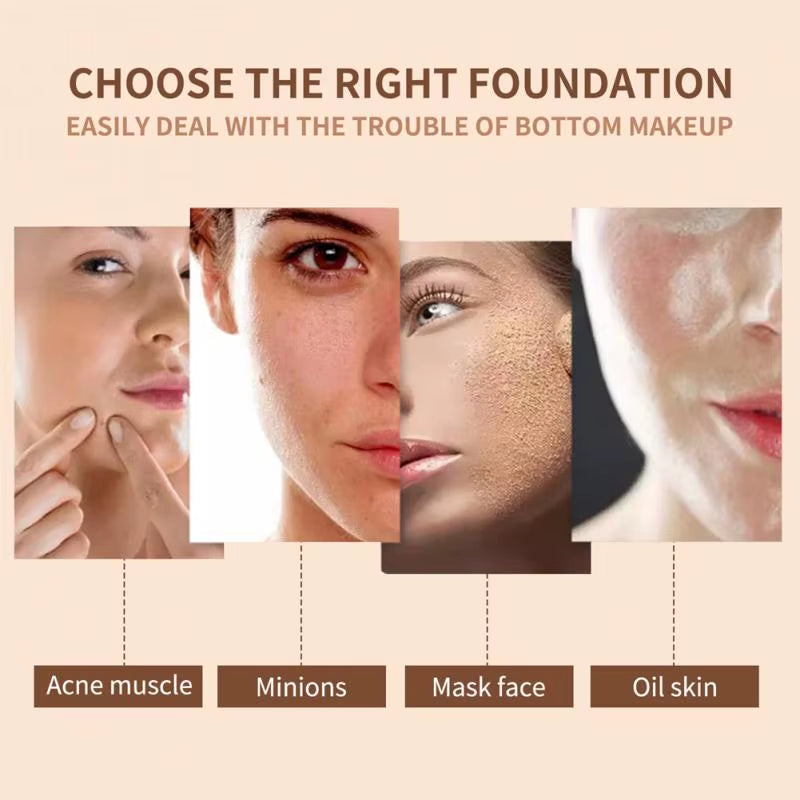 Mushroom Head Air Cushion CC Cream - Natural Moisturizing Foundation and Concealer with Whitening and Oil-Control Properties