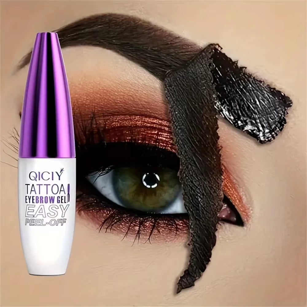 Long-Lasting Waterproof Eyebrow Gel Cream - Easy Peel-Off, Smudge-Proof, and Sweat-Resistant Formula for 3-Day Wear