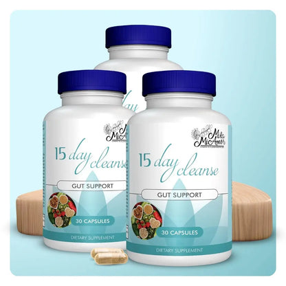 15-Day Gut and Colon Support Cleanse | Caffeine-Free Advanced Formula with Senna, Cascara Sagrada, and Psyllium Husk | Non-GMO | 30 Capsules