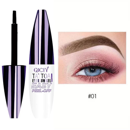 Long-Lasting Waterproof Eyebrow Gel Cream - Easy Peel-Off, Smudge-Proof, and Sweat-Resistant Formula for 3-Day Wear