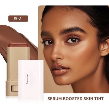 Tinted Foundation Cream Stick - Waterproof, Long-Lasting, Oil-Control, Acne Coverage, Moisturizing Concealer Serum Balm in 6 Shades