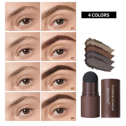 Professional Eyebrow Shaping Kit with Powder Stamp, Waterproof Pencil, and Stencils
