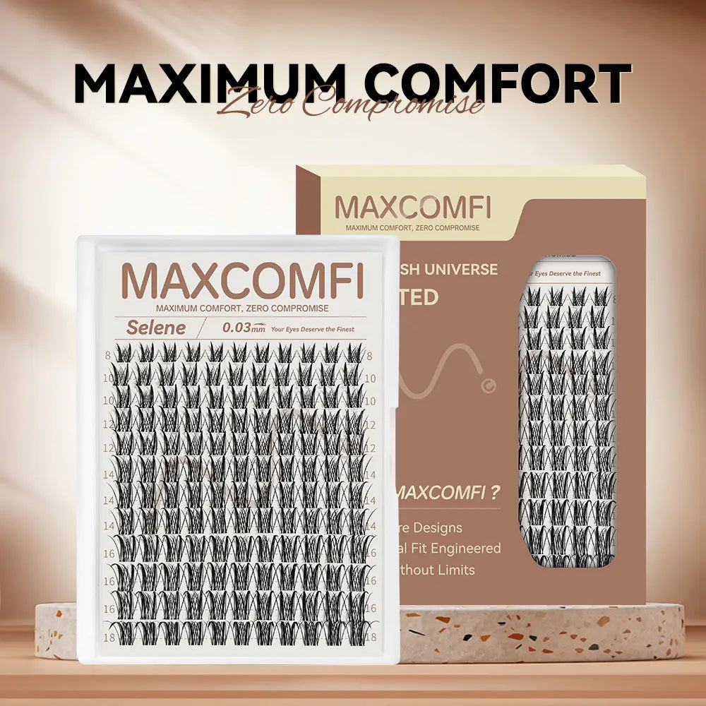 SELENE Maxcomfi Anime Lashes - Luna Style APHRODITE, Long-Lasting Waterproof Lashes with Super Soft Thin Band, Ideal for Daily Wear and Beginner-Friendly DIY Application for Flawless Volume