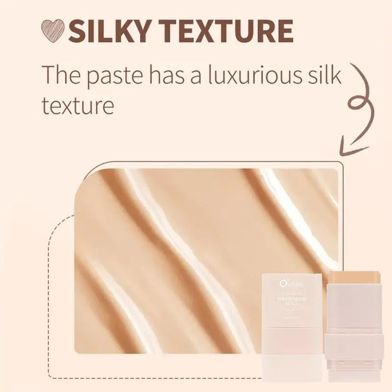 O'CHEAL Dual-Ended Concealer and Foundation Stick - 50ml Moisturizing Lightweight 2-in-1 Makeup Hydrator for an Enhanced Cosmetics Routine