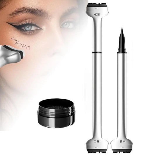 Lower Lash Stamp and 2-In-1 Waterproof Eyeliner Set with Reusable Eyelash Stamp for Makeup Application