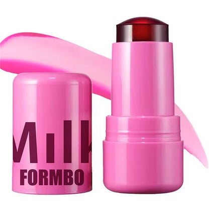 3-in-1 Milk Jelly Tint Blusher Wand - Moisturizing Long-Lasting Matte Rouge for Cheeks and Lips