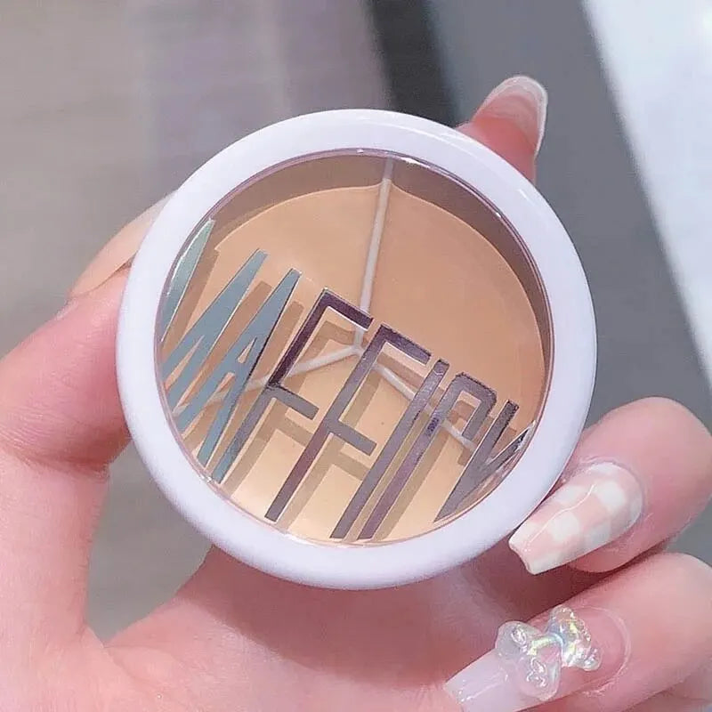 3-Color Concealer Palette for Professional Coverage of Dark Circles and Imperfections